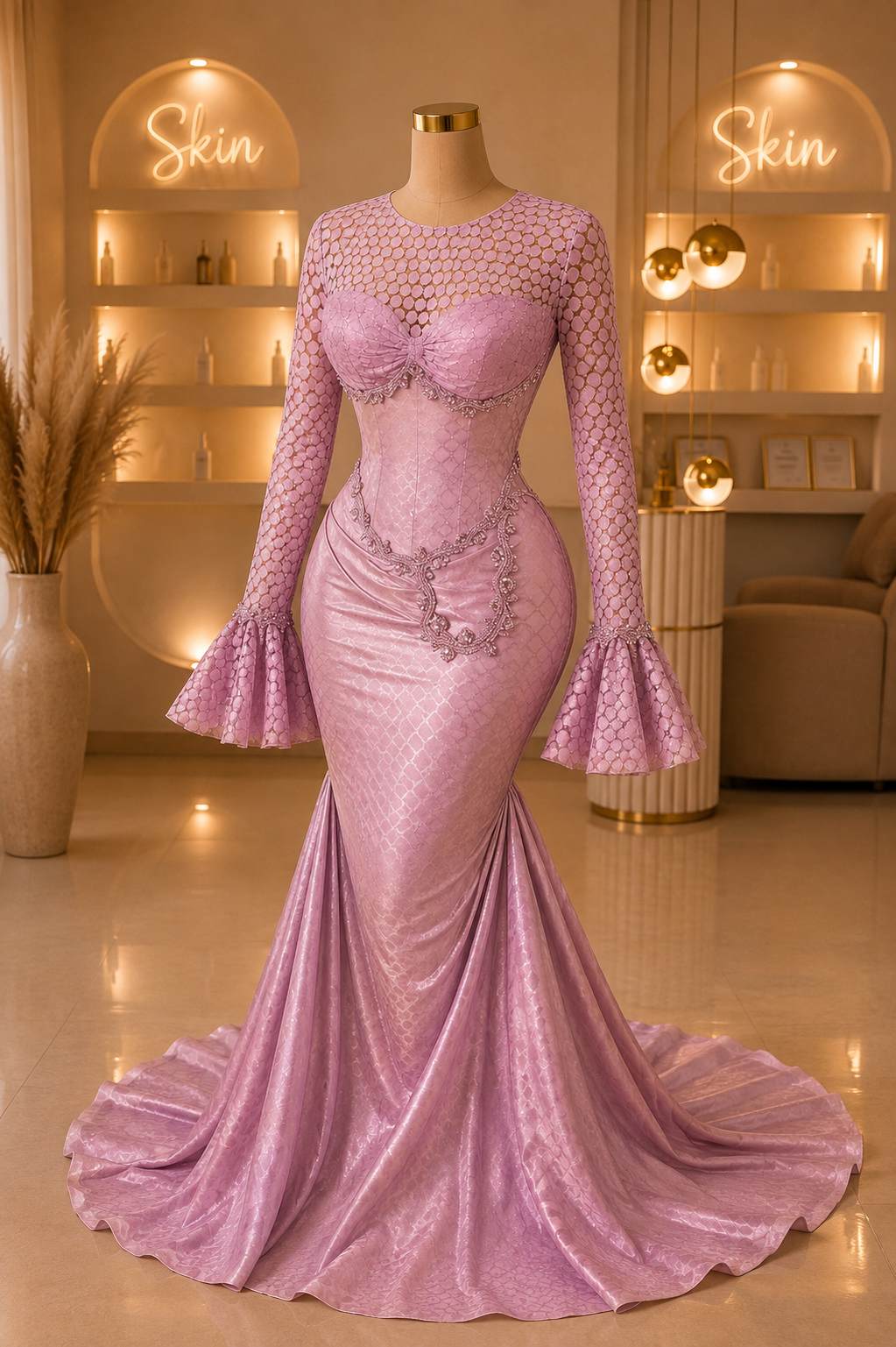 Lilac Bazin Dress